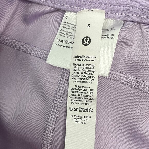 Lululemon Softstreme High-Rise Pant Regular Lilac Ether Size 8 - Picture 6 of 8